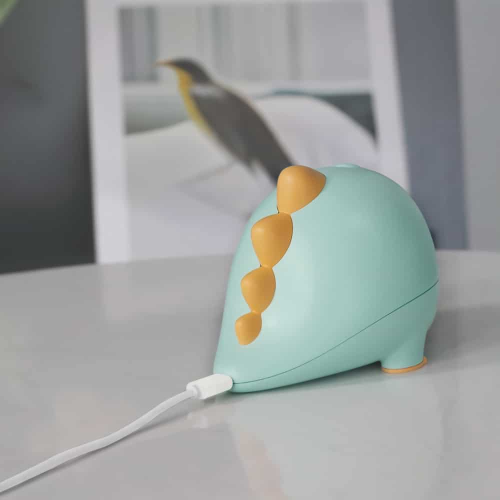 Yiliaw Horloge Réveil Poney avec Veilleuse pour Enfants, Lampe Rechargeable en Silicone, Lampe Animaux Mignonne de Bureau, Compagnon Idéal pour Le Sommeil des Garçons et des Filles,Bleu