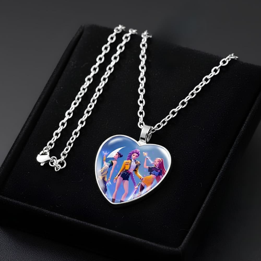 Collier Photo Gravé,Pendentif Coeur Porte Photo Personnalisable