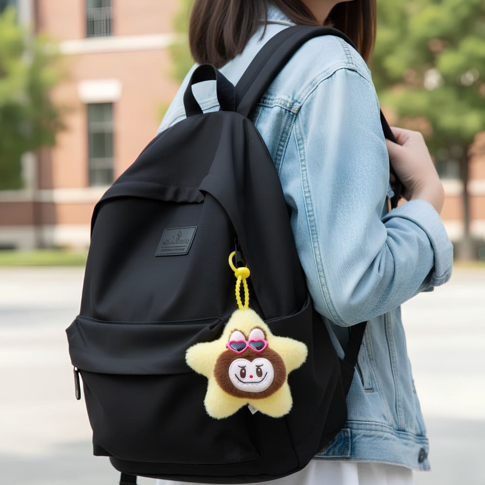Porte-clé style Labubu peluche en forme d'étoile – Image 3