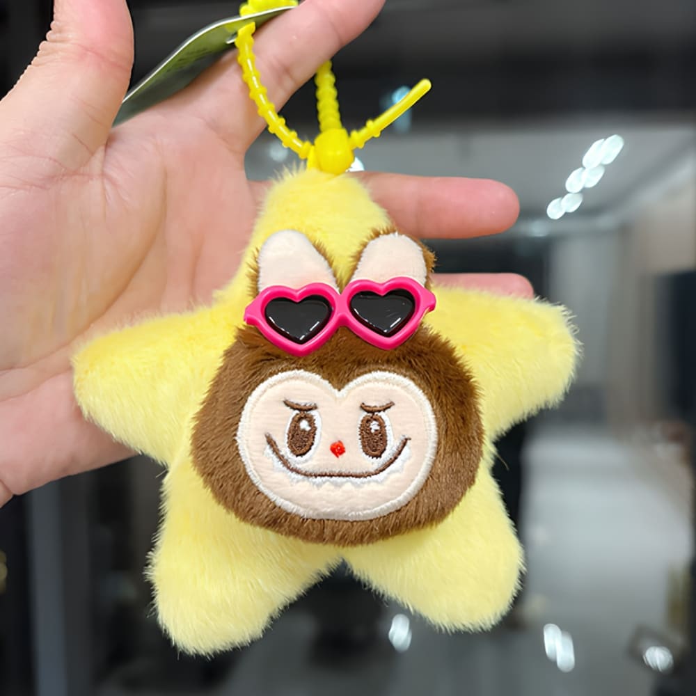 Porte-clé style Labubu peluche en forme d'étoile – Image 5