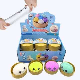 Boîte Mystère De Jouets Cube Squishy Dumpling – Boules Anti-Stress Colorées, Jouet Sensoriel Fidget à Rebond Lent Avec Panier Vapeur, Cadeau Fun Pour Adultes Et Enfants
