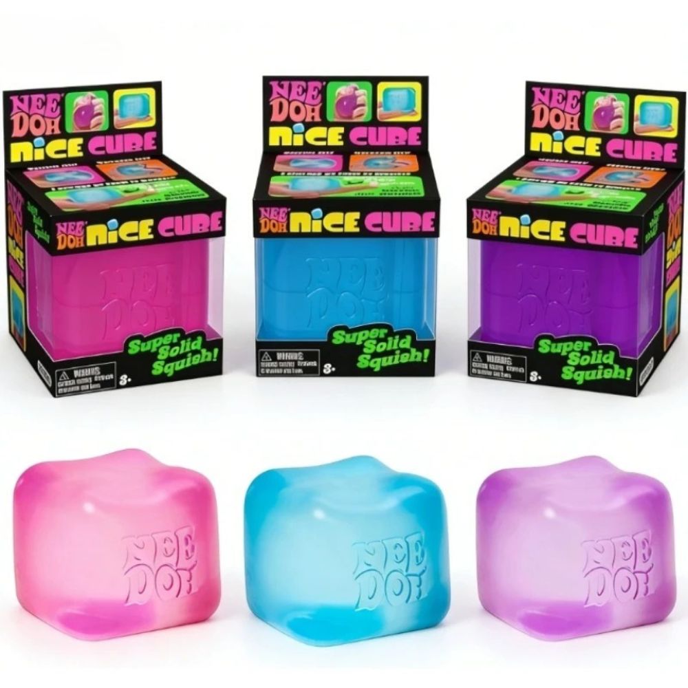 Needoh - cube sensoriel anti-stress à presser en forme de glaçon • Enfant World