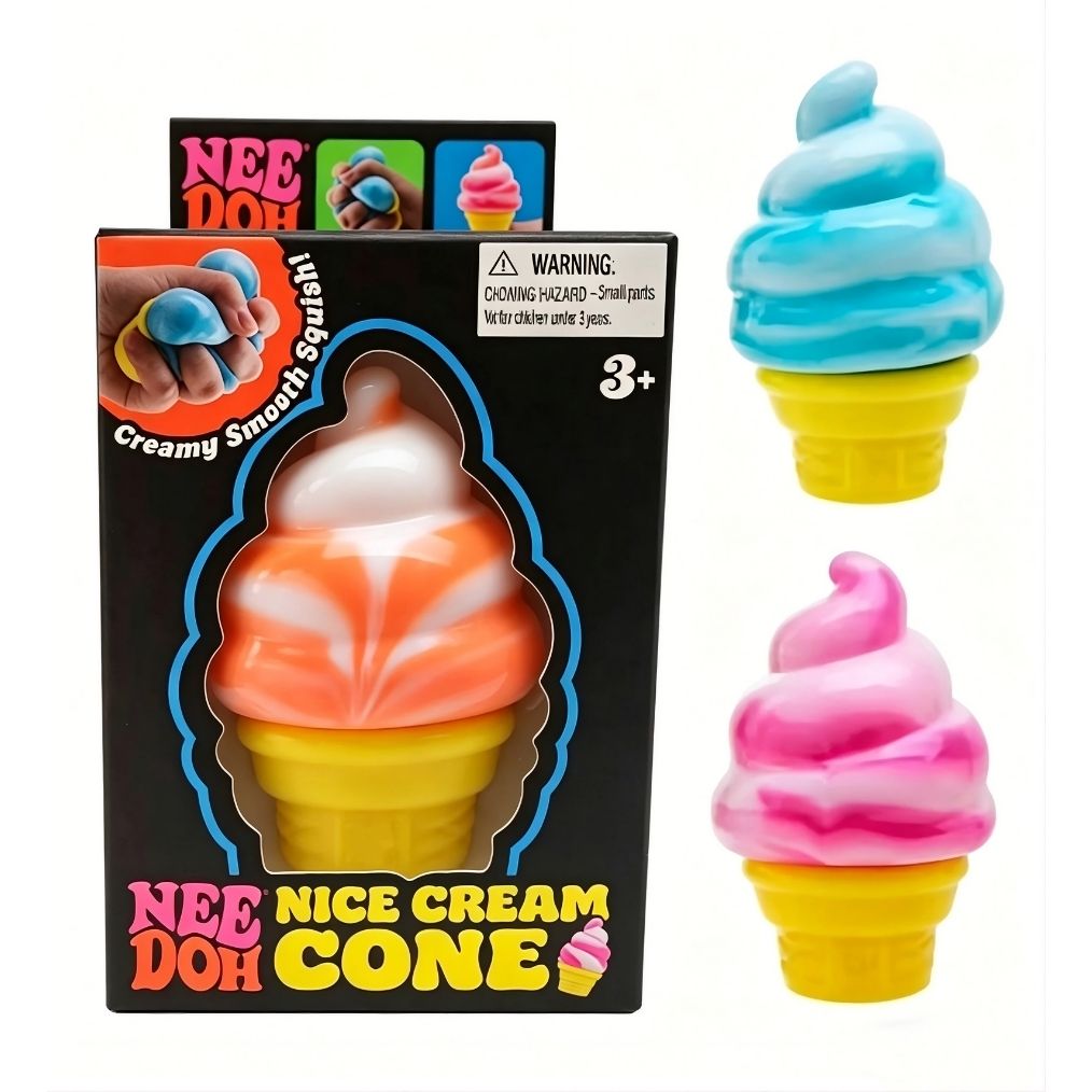 Squishy Needoh cornet de glace, jouet anti-stress sensoriel à presser pour enfant – Image 4