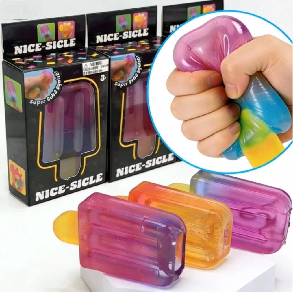 Squishy Needoh popsicle, jouet anti-stress sensoriel à presser pour enfant – Image 6